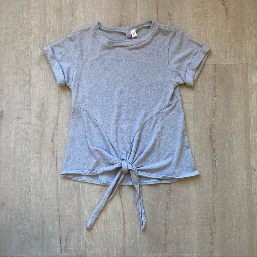 Alya Francesca’s Waist Tie Sweater, Light Blue, Size XXS